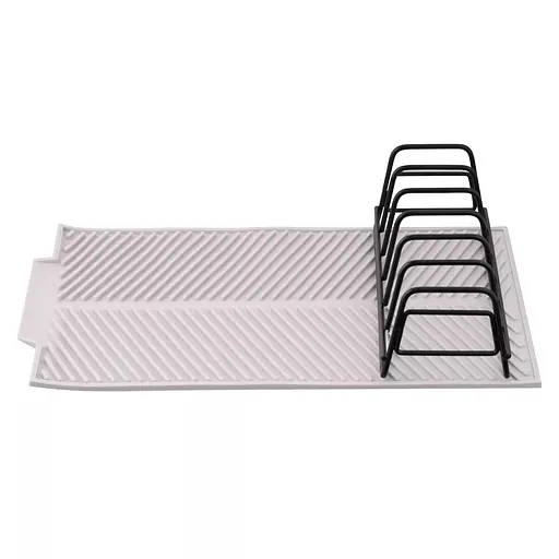 Сушарка для посуду Ardesto Minimalism з підставкою 39 х 25 х 8 см сіра (ARHK4102DR)