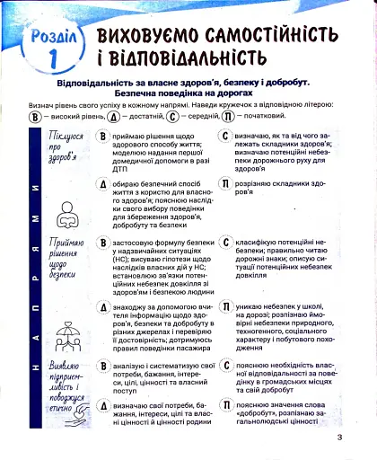 Здоров'я безпека та добробут. 5 клас. Зошит. Формувальне поточне та підсумкове оцінювання - фото 2