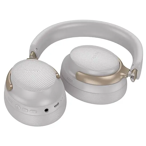 Накладні навушники Hoco Tone W53 Plus, ANC, BT headphones, BT5.4, 800mAh, 90h, Type-C, AUX, grey - фото 3
