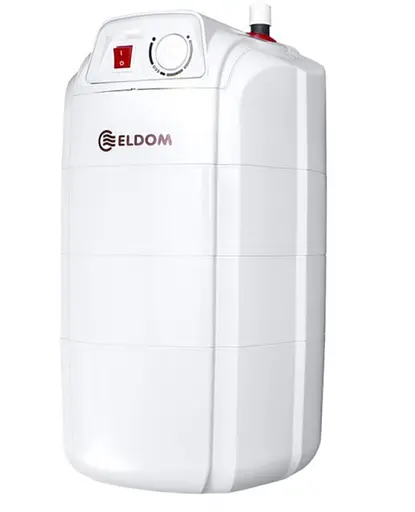 Водонагреватель Eldom EXTRA LIFE 10 л, под мойкой, 2 кВт, мокрый ТЭН, вертикальный, прямоугольный, белый (72325PMP) - фото 1