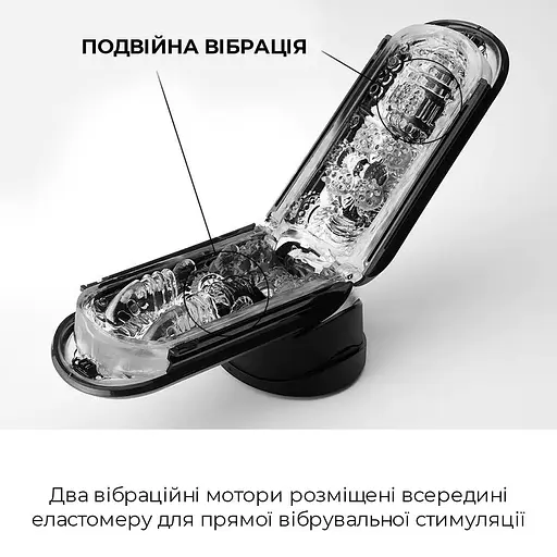 Вібромастурбатор Tenga Flip Zero Electronic Vibration Black, змінна інтенсивність, розкладний - фото 3