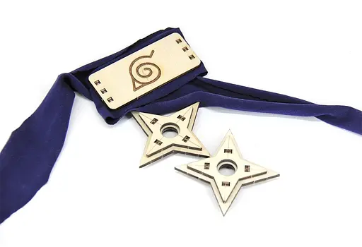 Дерев'яний конструктор "Сюрикен та повязка" 26 деталей - фото 1