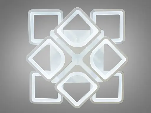 Стельова LED люстра Romin смарт світильник з пультом dimmer 115W білий - фото 3