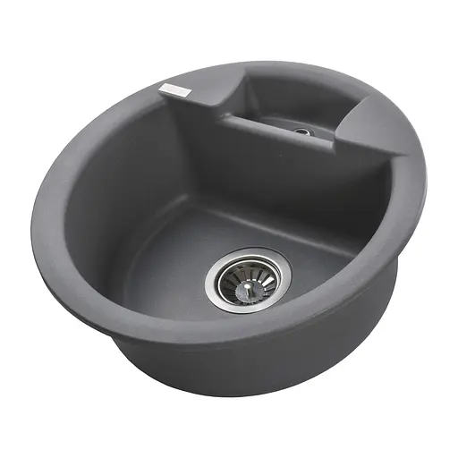 Гранітна мийка Globus Lux Guron сірий металік 480мм-А0003 000022381, Сірий - фото 2