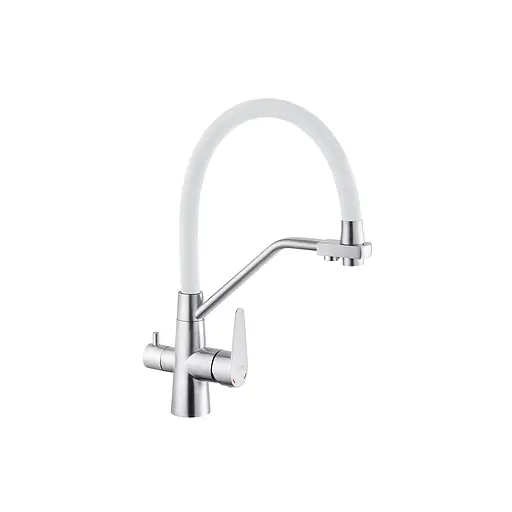 Смеситель для кухни с подключением к фильтру Kroner KRP Edelstahl Klassisch - ESG03817WHI CV027938 Нержавеющая сталь - фото 1