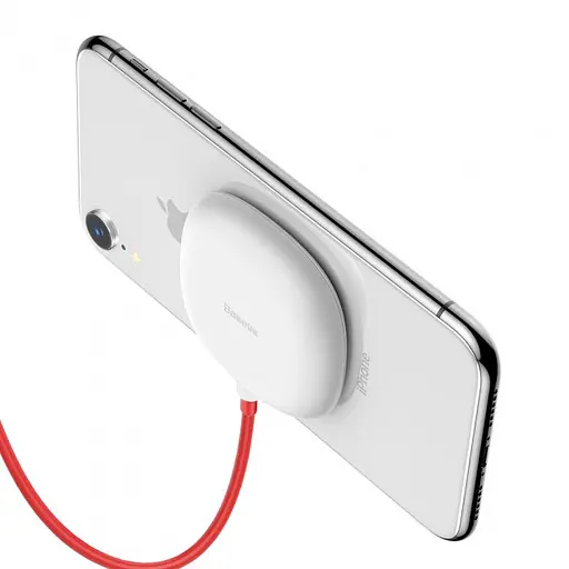 Бездротовий зарядний пристрій Baseus Suction Cup WirelessCharger White WXXP-02 - фото 2