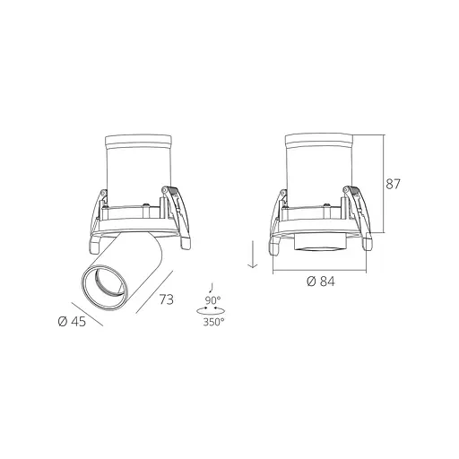 Точечный светильник RSL74078 7W WH+BK 4000K - фото 2