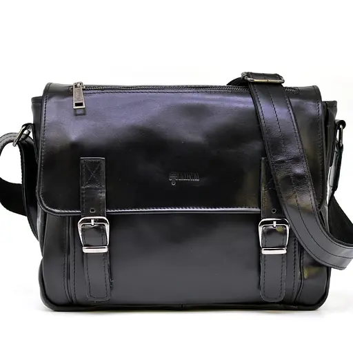 Чоловіча шкіряна сумка через плече TARWA 30.5х24х10 см sum0028176 - фото 6