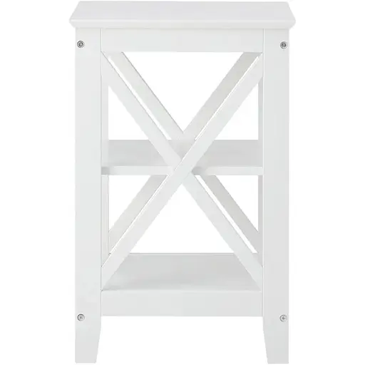 Стеллаж Chomik Holly с двумя деревянными полками белый - фото 5