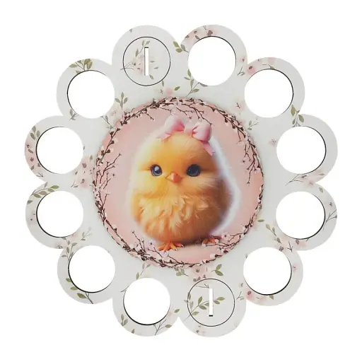 Великодня підставка біла на 12 яєць - фото 2