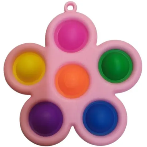 Іграшка Сімпл Дімпл різнокольоровий антистрес 5 пупирок спинер - фото 1