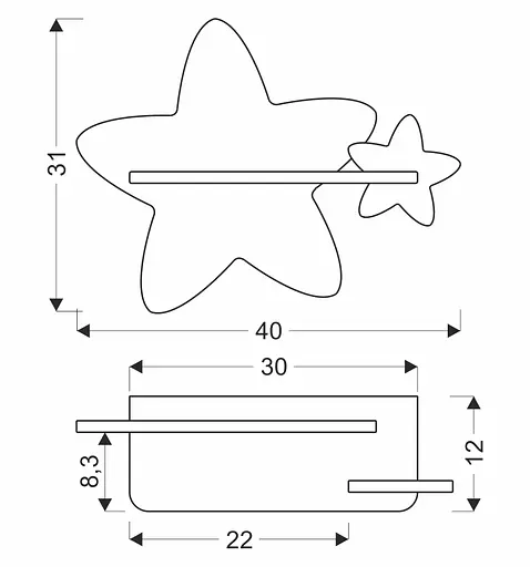 Настінний світильник Candellux 21-75734 Star - фото 3