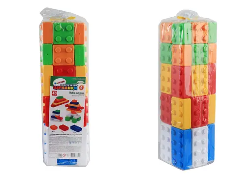 Набор детский Конструктор BAMSIC Кирпичики №2, 115/20, 40 деталей