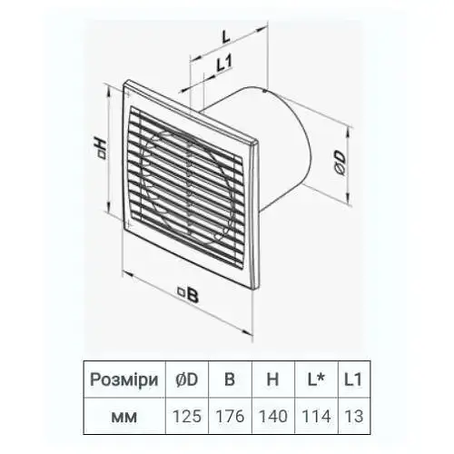 Вытяжной вентилятор Домовент 125 СТ с сеткой и таймером белого цвета - фото 9