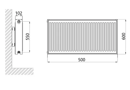 Радиатор стальной Thermo Alliance IMAS 22 тип 600x500 мм нижнее подключение (TAI22600500V) - фото 2
