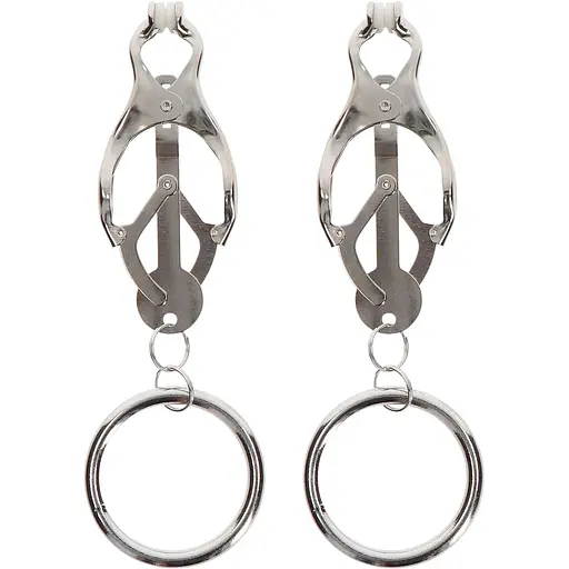 Затискачі для сосків Taboom Butterfly Clamps With Ring 14 см сріблястий