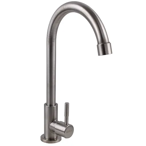 Монокран Globus Lux ALPEN SBT1-0001M однорычажный смеситель для мойки поворотный излив 360° нержавека