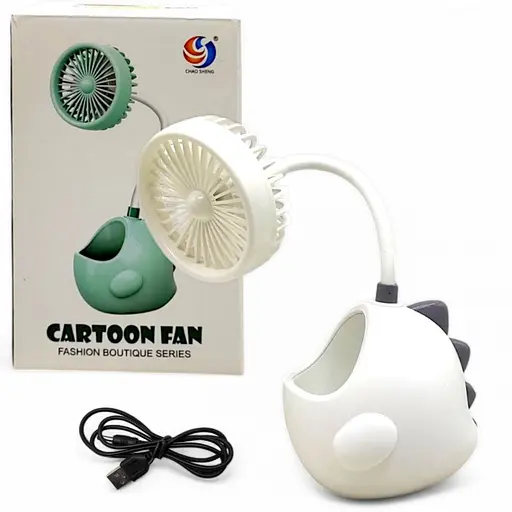 Вентилятор, 5 цветов, органайзер, встроенный аккумулятор 3.7 V, USB кабель (В ассортименте)