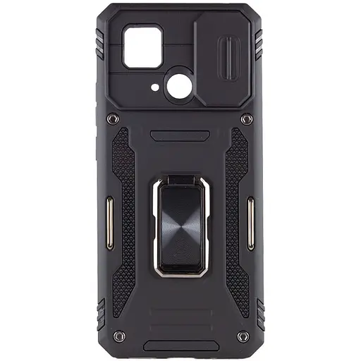 Ударостійкий чохол Camshield Army Ring для Xiaomi Redmi 10C Чорний / Black - фото 3