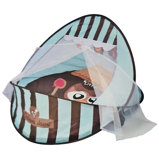 Коврик-манеж для младенца Tiibaby 66526A 2в1, дуга, подвески, играет музыка Сова, Голубой - фото 1