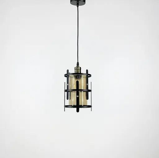 Вінтажний підвісний світильник у чорному каркасі Line.F Колір плафона Графітовий - фото 6