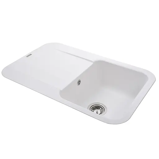 Гранітна мийка Globus Lux Ober білий 780x500 мм А0007, Білий - фото 3