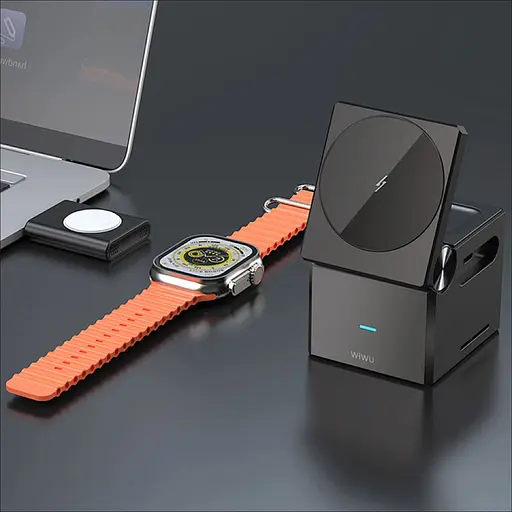 БЗП WIWU Wi-W030 Planeta Trio 3 in 1 Cableless charger Gray - фото 3