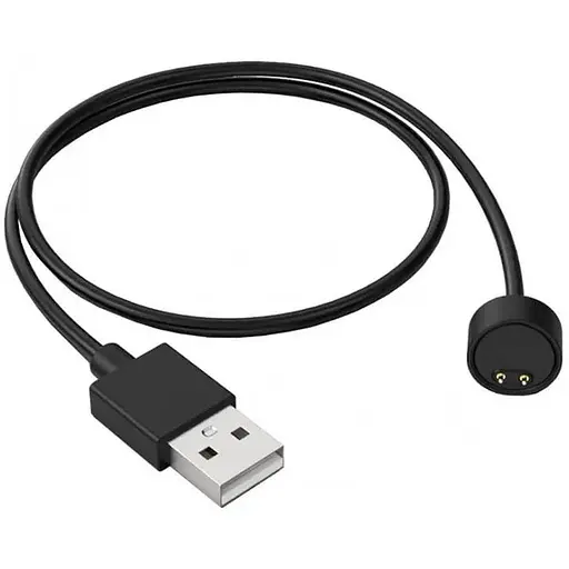 USB кабель для фитнес браслета Xiaomi Mi Band 5/6/7 0.3m черный - фото 1