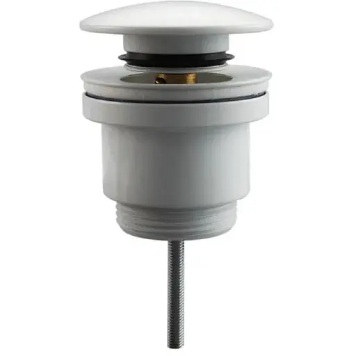 Донний клапан Frap F62-6, автомат, 1 1/4", білий, Білий - фото 1