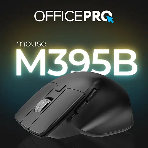 Мышь OfficePro M395B Silent Click Ergonomic Wireless Black [144321] - фото 5