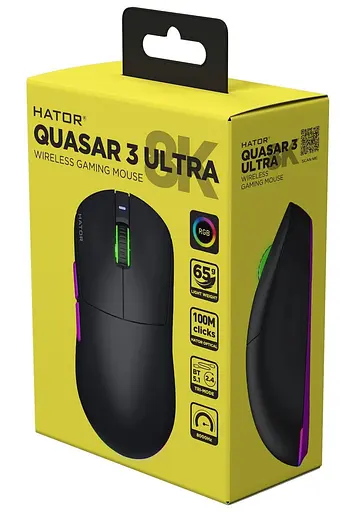 Миша HATOR Quasar 3 ULTRA 8K Wireless Black (HTM770) - фото 7