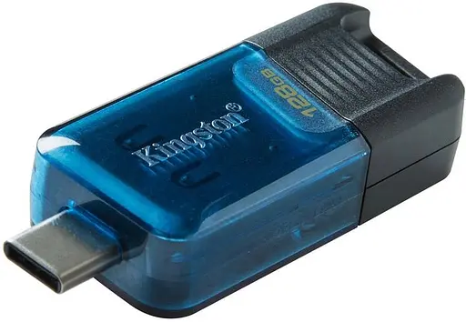 Флеш-накопичувач Kingston USB флеш накопичувач DataTraveler 80 M Blue/Black (DT80M/128GB) - фото 3