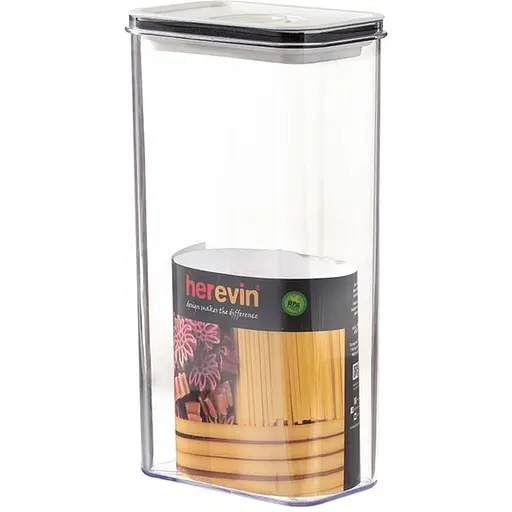 Контейнер пищевой Herevin Canister-Vacuum Lid-White-Black вакумная крышка 3 л (161194-000) - фото 3