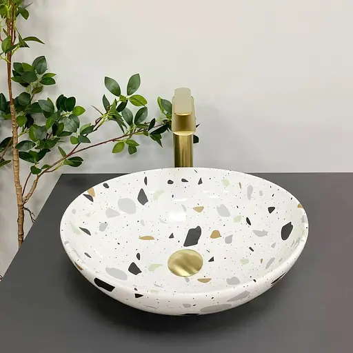 Умивальник VBI Parma terazzo glossy накладний VBI-011011, Цветной - фото 1