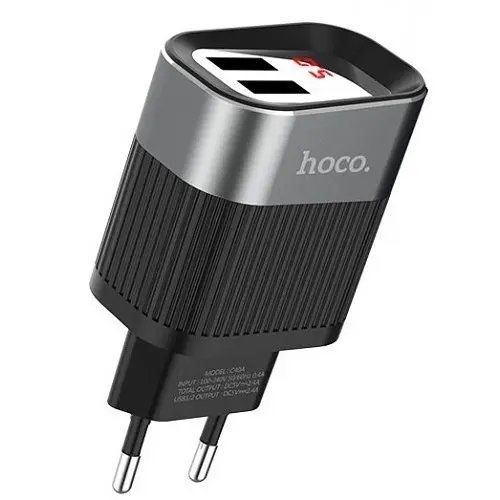 Зарядный с экраном Hoco C40A Speedmaster Charger 2usb 2.4 ампера - фото 1
