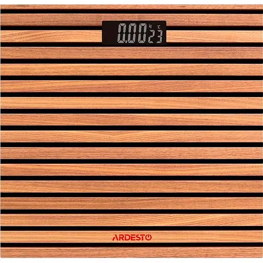 Напольные бытовые весы Ardesto SCB-965-Plank стеклянные весы для дома 150 кг Коричневый/Черный - фото 1