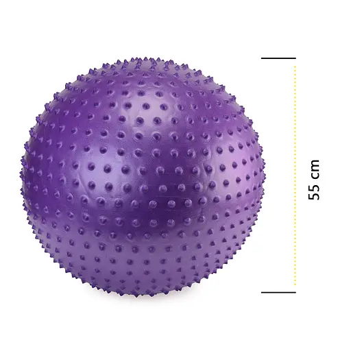 Мяч для фитнеса (фитбол) Cornix 55 см массажный Anti-Burst Violet XR-0468 - фото 8