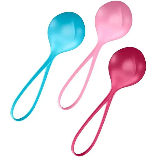 Вагинальные шарики Satisfyer Strengthening Balls диаметр 3.8 см 62-82-98 г монолитные 3 шт.