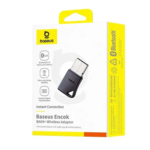 Адаптер Baseus Encok Wireless Adapter BA04+ BT5.4 20M (A10082600121-00) - фото 2