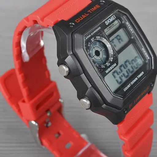 Годинник спортивний Skmei 1299 водостійкий чорний з червоним (IBW874BR) - фото 3