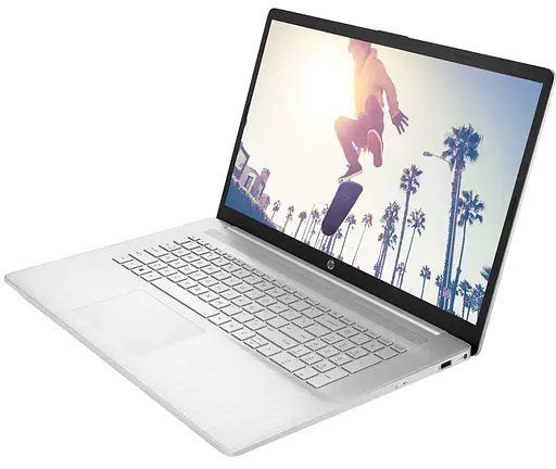 HP Ноутбук 17-cp3002ua 17.3" FHD IPS AG, AMD R7-7730U, 16GB, F512GB, UMA, DOS, сріблястий - фото 3