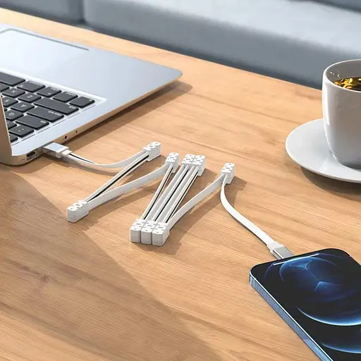 Кабель складной магнитный Hoco U103 Lightning 1 м белый - фото 1