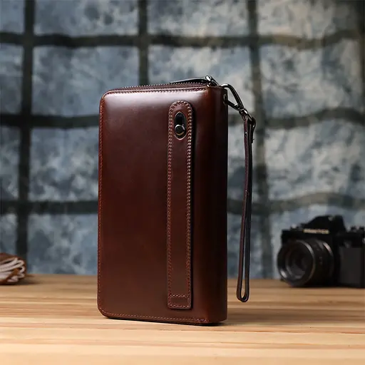 Чоловічий клатч із натуральної шкіри Vintage 12х21х3,5 см sum0027502 - фото 10