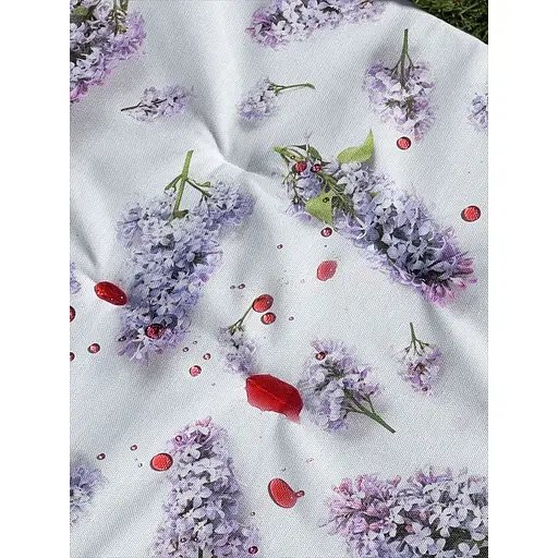 Водоотталкивающая Подушка для стула с 3D принтом Сирень 40х40 см сиреневая 2 шт. - фото 6