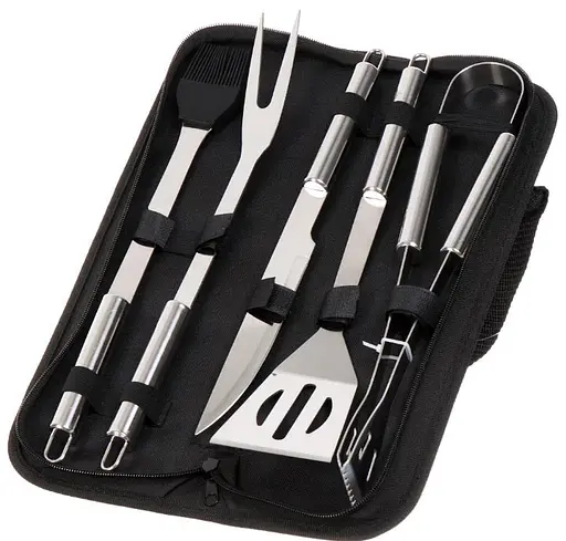 Набор для гриля и барбекю: 5 аксессуаров - Для любителей BBQ из нержавеющей стали - фото 1