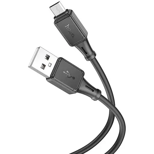 Кабель Hoco X101 Assistant silicone charging data cable Micro Чорний - фото 1