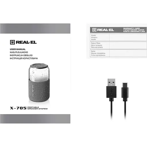 Портативная акустика Real-El X-705 Black (EL121600024) [134893] - фото 9