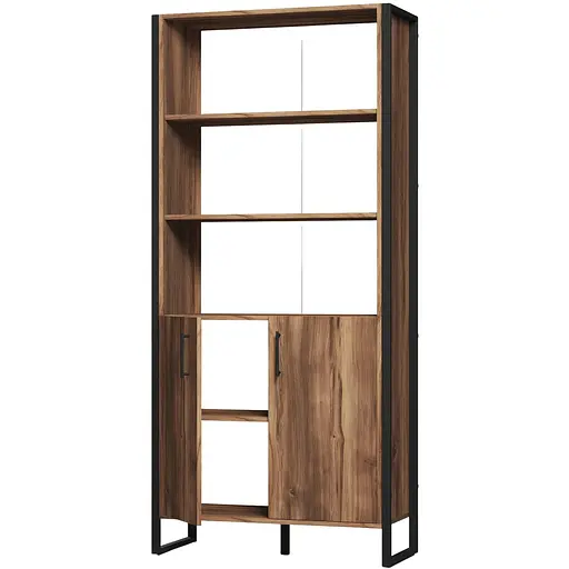 Шафа лофт ОП-653 Orange-Line 860х400х1900 Чорний/Дуб Бароко рістретто