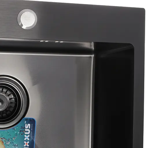 Кухонна мийка Mixxus black MX5050-200x1.0-PVD MX0578, Чорний матовий - фото 3