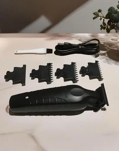 Профессиональная беспроводная машинка 5вт Kemei KM-2299 для стрижки волос и бороды 1200 мАч USB Черный - фото 3